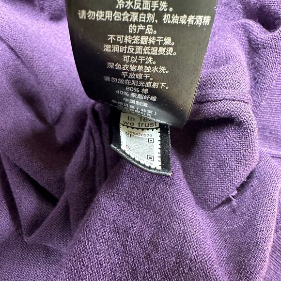 Ted Baker London NWT Men's Sandkas Slim Fit Crewneck Purple Sweater Sz 6 (XXL) - Picture 9 of 11